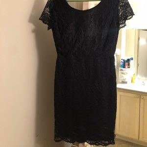 Black lace formal dress